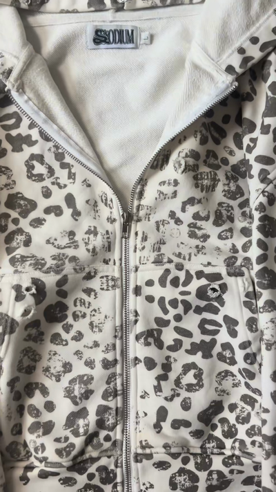 Feral Zip Hoodie-Snow Leopard